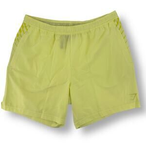 Gymshark Mens Sport 7" Shorts Firefly Yellow Neon Green Athletic Running Sz XXL